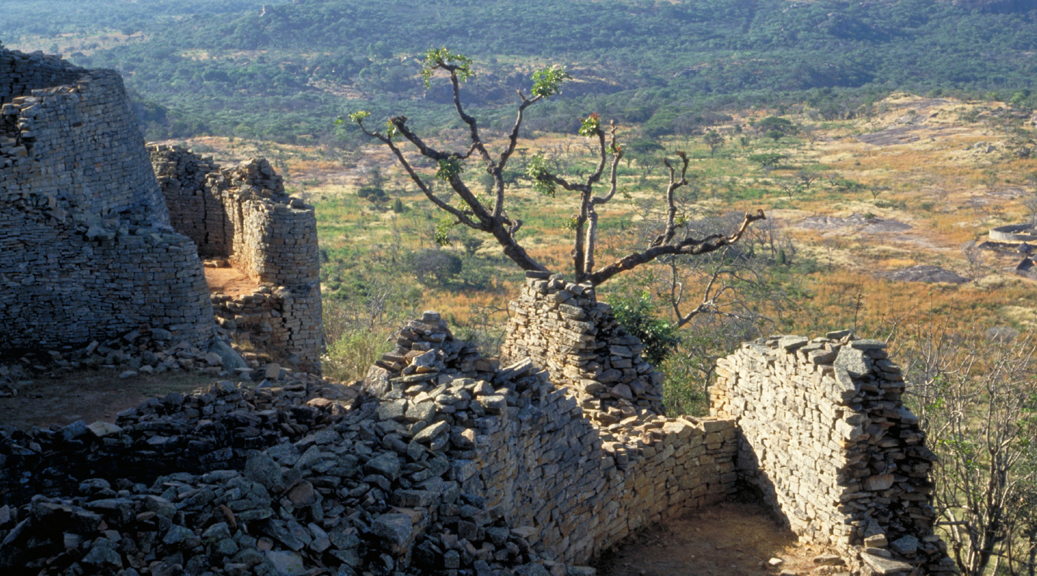 Ruïne van de stad Groot-Zimbabwe.
